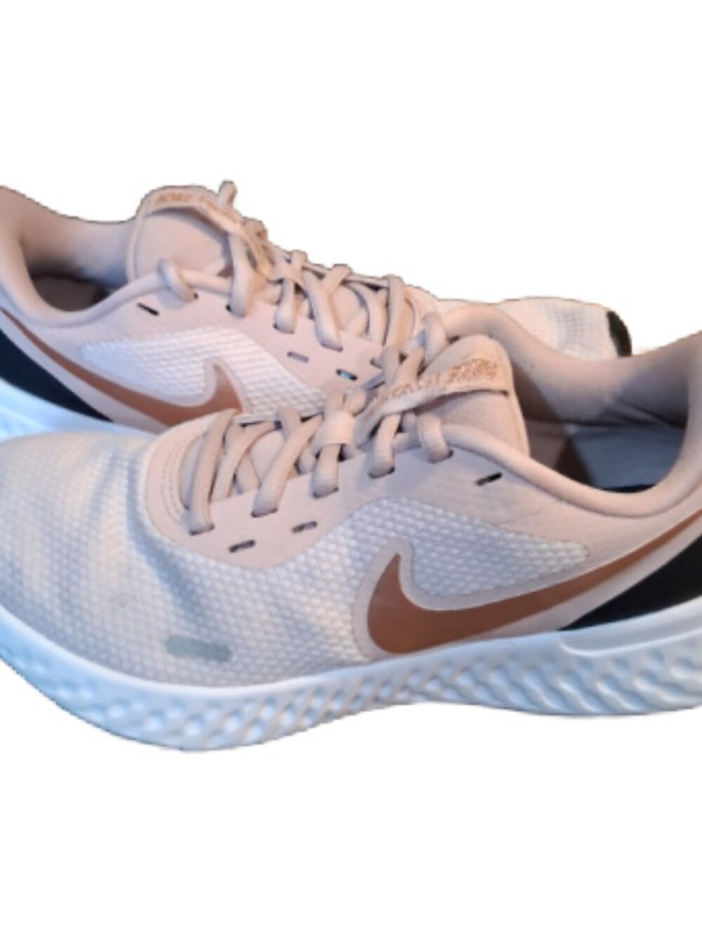 Nike Revolution 5 Women's Sz 7.5 Running Shoes Rose Gold Pink Sneakers